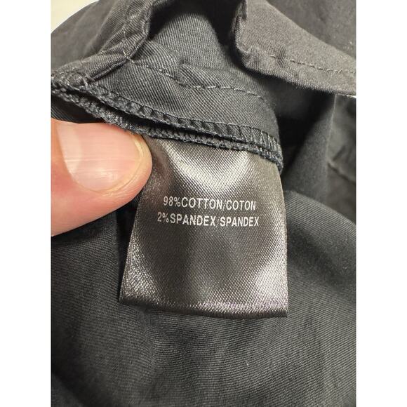 Lafayette 148 New York Black Bermuda Shorts Size 2 Satin Look Cotton - Picture 3 of 5